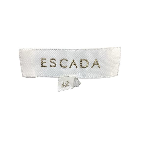 Escada Blazer Womens SZ12 100% Linen Animal Print LiningAmazing Wild Cat Buttons - Picture 7 of 8